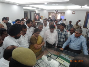 Hon'ble Minsiter for Textiles, GOTN PHWP visit on 16.4.15