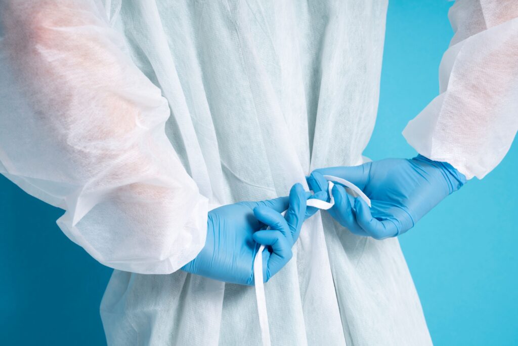 PP hydroentangled nonwoven surgical gowns PP hydroentangled nonwoven surgical gowns